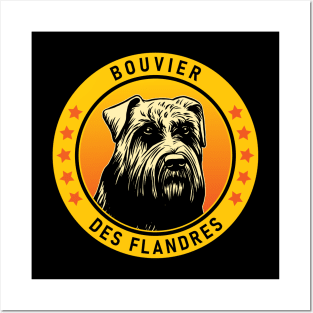 Bouvier des Flandres Dog Portrait Posters and Art